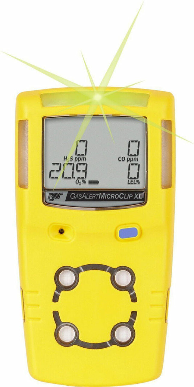 MICROCLIP XL MULTI-GAS DETECTOR | %LEL, CO, H2S, O2 | GAS ALERT