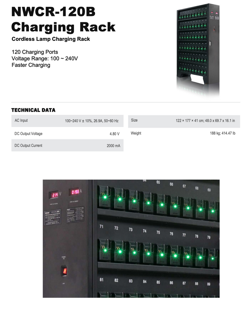 120 unit Locking FAST charger rack