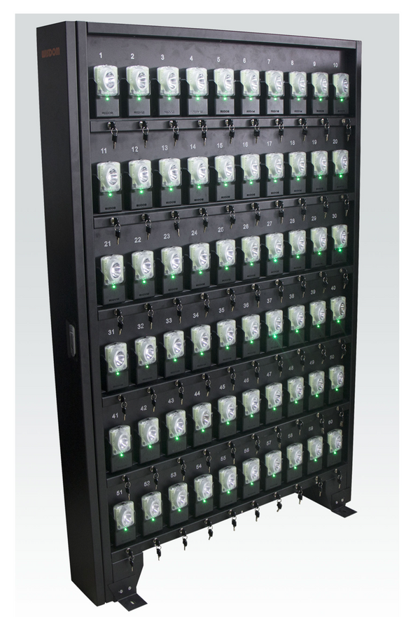 60 unit Locking FAST charger rack with 30+30 ports